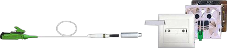 Kit FTTH DIAMOND boîte AP et câble F-3000 LC APC/DiaLink, 20m 