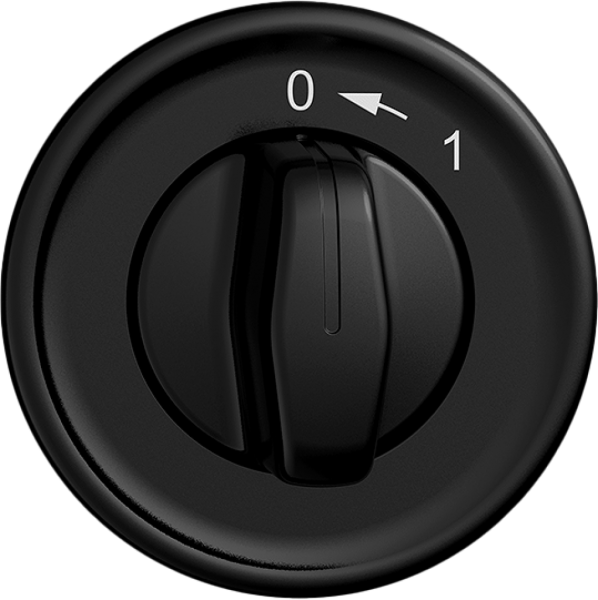 Contatto rotativo INC 0<-1/2P STANDARDdue nero con manopola 