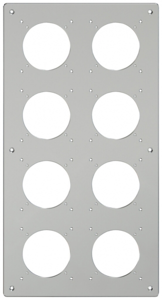 Plaque de montage ELEMENT SNAPFIX® 4×2 vertical 225×425mm aluminium 