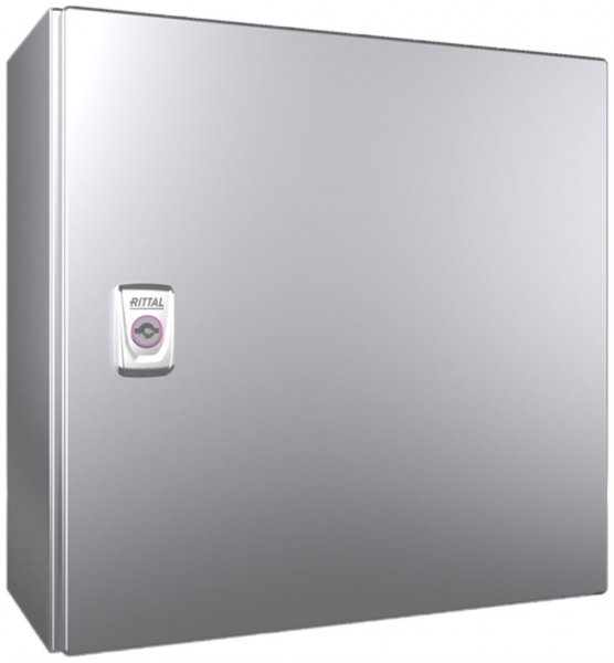 Armoire compacte Rittal AX, 1 porte, IP66, 380×380×210mm, acier fin V2A 