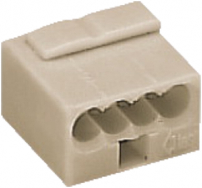 Morsetto di connessione WAGO MICRO per filo 4×0.6…0.8mm grigio 