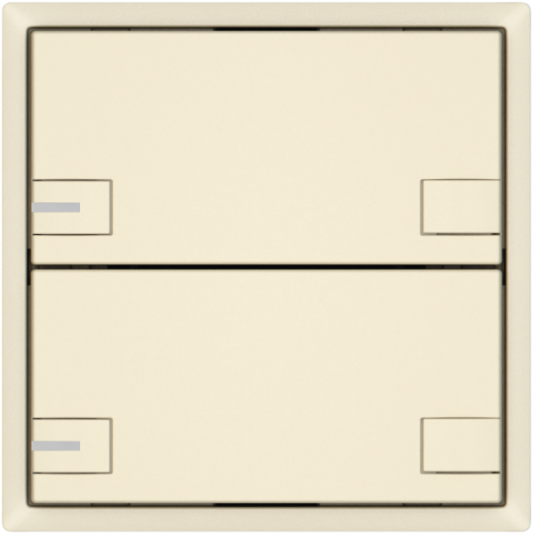 Poussoir KNX RGB EDIZIO.liv SNAPFIX® capteur temp.RGB-LED 2× comm.2T cr 