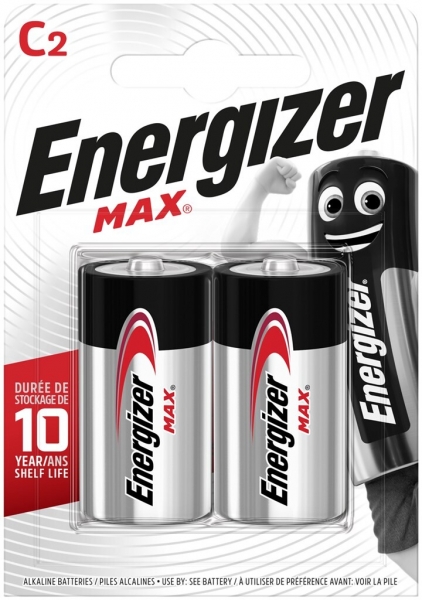 Pila alcalina Energizer Max C LR14 1.5V blister a 2 pezzi 