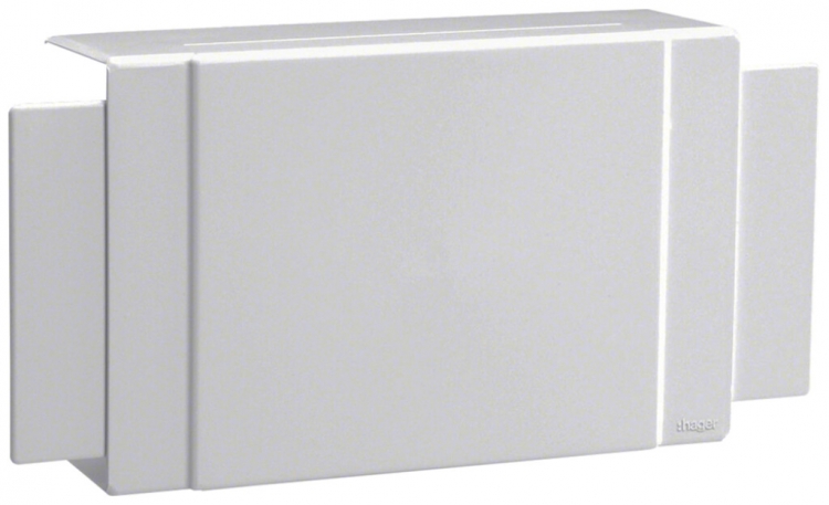 Raccordo T Hager tehalit.FB 130×60mm grigio IP30 