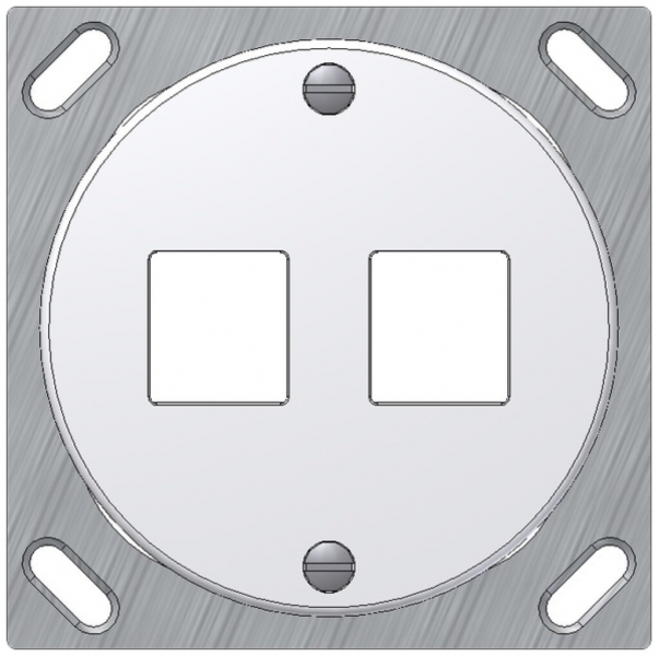 Kit de montage INC Keystone Dätwyler blanc, 2×, Standard, droit 