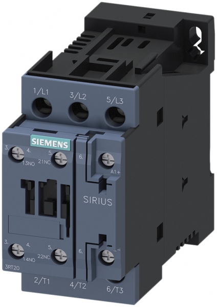 Contacteur de puissance Siemens SIRIUS 3RT2 S0 24VDC 3L 32A (+1F/1O) à vis 
