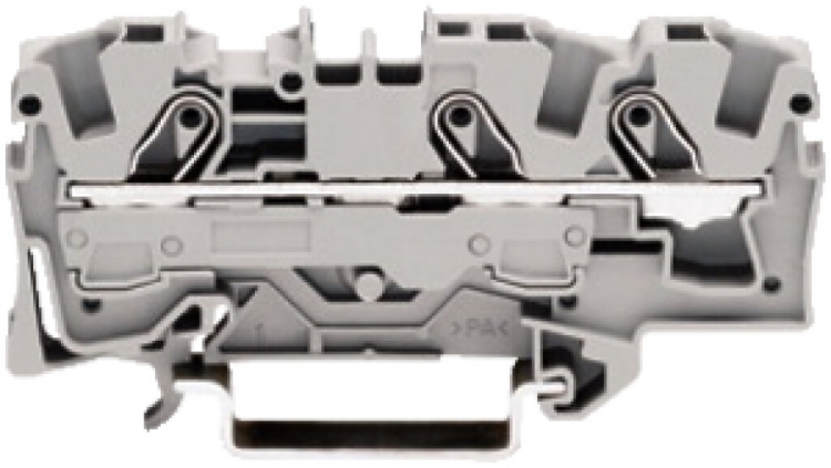 Morsetto di passaggio WAGO Top Job-S 6mm² 3L grigio serie 2006 