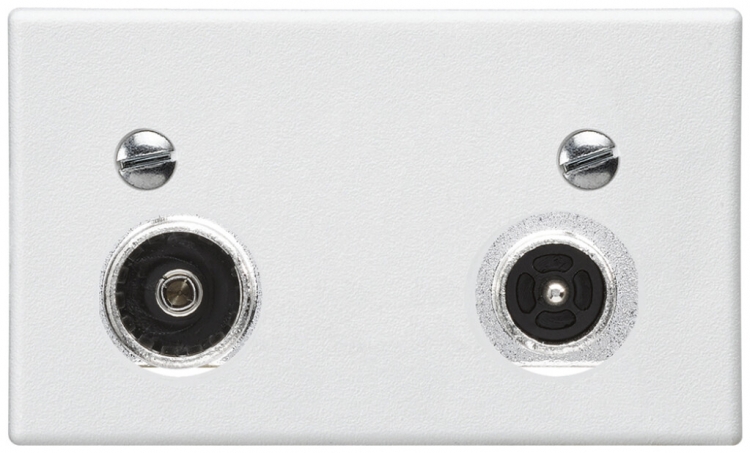 Prise d'antenne FLF Hager R-TV 23dB 2GHz blanc 