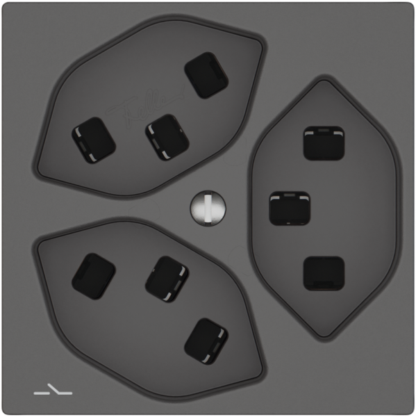 Steckdose EDIZIO.liv SNAPFIX® 3×T23 1×S dgu 