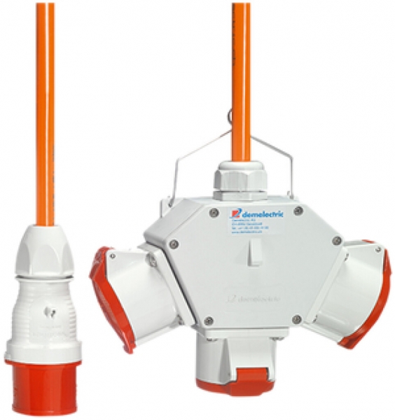 Deviatore incrociato HG840 3×CEE32/5 grigio chiaro 1×CEE32/5 1.5m 