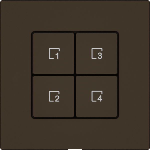 Szenentaster EDIZIO.liv Wiser SNAPFIX® 4 Szenen 4 Tasten br 