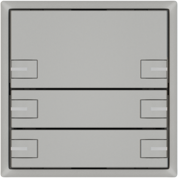 Poussoir KNX RGB EDIZIO.liv SNAPFIX® capteur temp.RGB-LED 3× comm.2T grc 