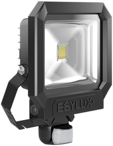 LED-Strahler ESYLUX AFL SUN, 50W 3000K 4000lm 227×86×290mm IP65, schwarz 