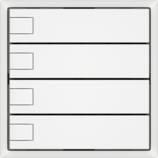 Pulsante universale EDIZIO.liv UNI SNAPFIX® 5…48V s.LED 4× com.1T bi 