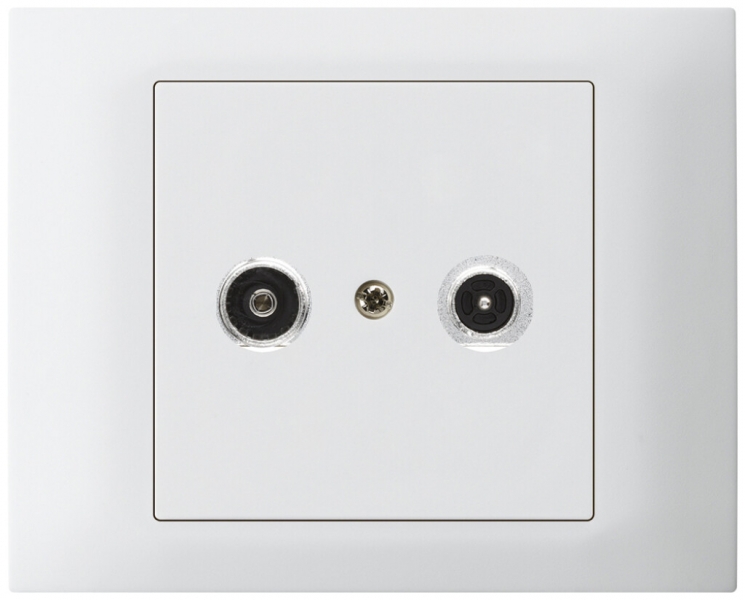 Prise d'antenne INC kallysto R-TV montage T boîte INC G3 23dB 2GHz blanc 