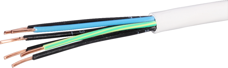 Câble d'installation FE0 6×1.5mm² 4LNPE gris Dca Une longueur