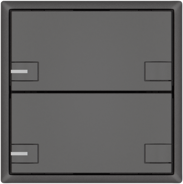 Poussoir KNX RGB EDIZIO.liv SNAPFIX® capteur temp.RGB-LED 2× comm.2T grf 