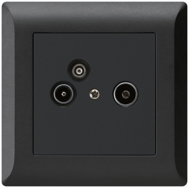 Prise pour antenne ENC R/TV/données kallysto.line 2GHz 19db noir 