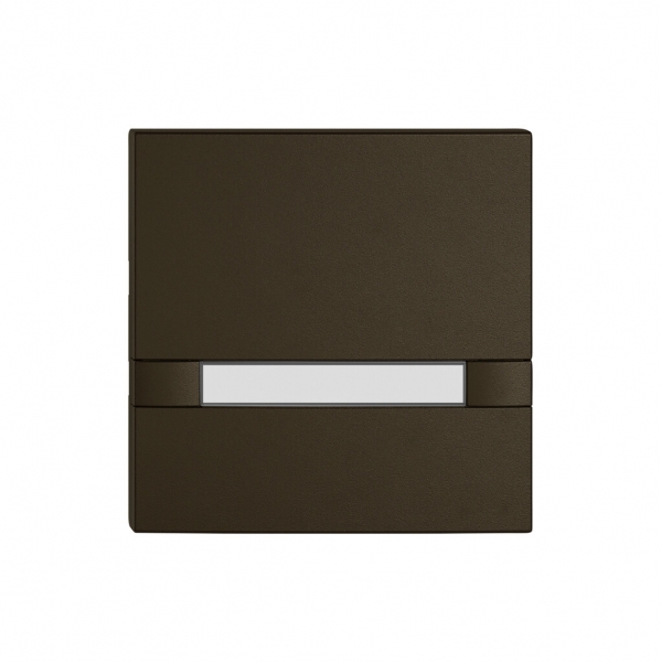 Poussoir 1/1 EDIZIO.liv KNX et UNI a.SNAPFIX® s.LED a.étiquette comm.2T br 