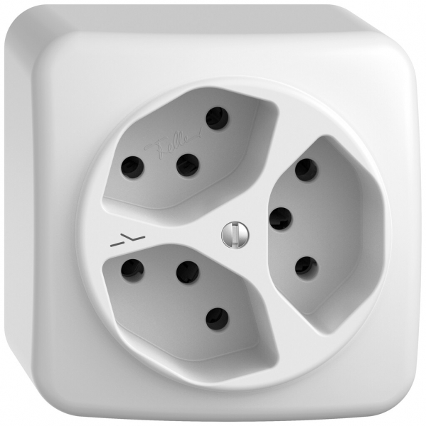 Prise AP STANDARDdue SNAPFIX® 3×T13 1×S bc 