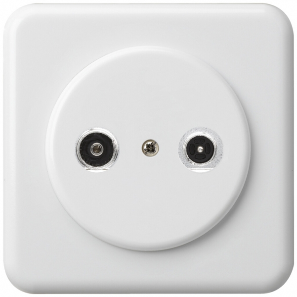 Prise d'antenne ENC basico TV-R montage C 14dB 2GHz blanc 