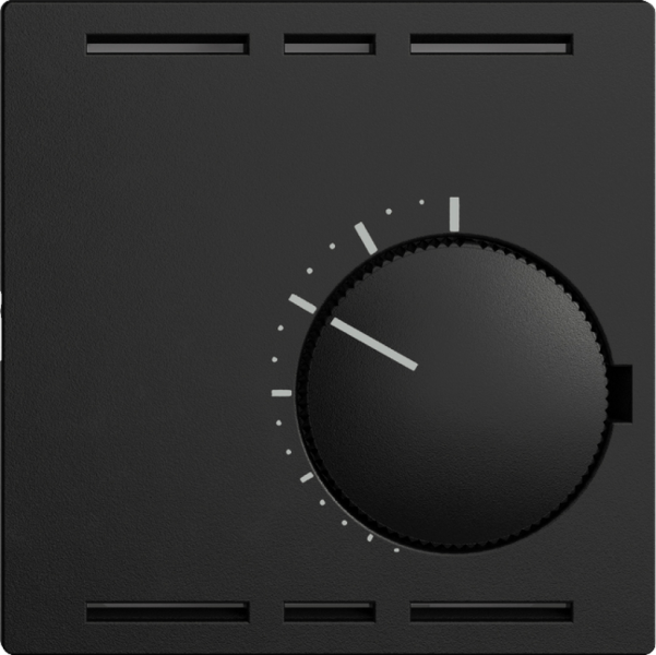 Thermostat d'ambiance ENC EDIZIOdue noir sans interrupteur 