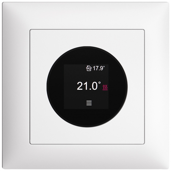 UP-Raumthermostat EDIZIOdue 230VAC 4…30°C 88×88mm weiss 
