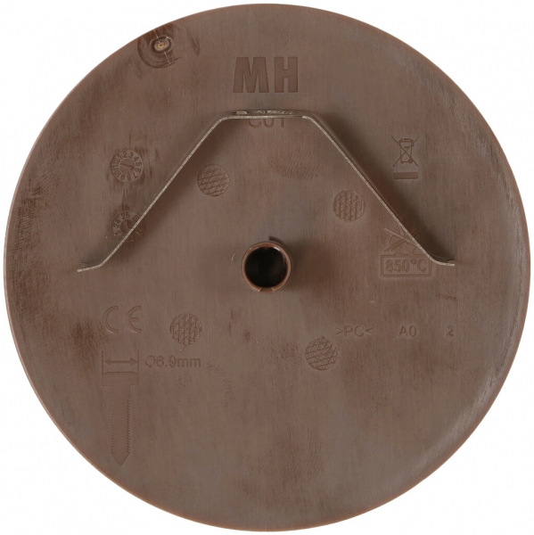 Rosace de plafond MH clips à ressort enfichable Ø98×3mm brun 