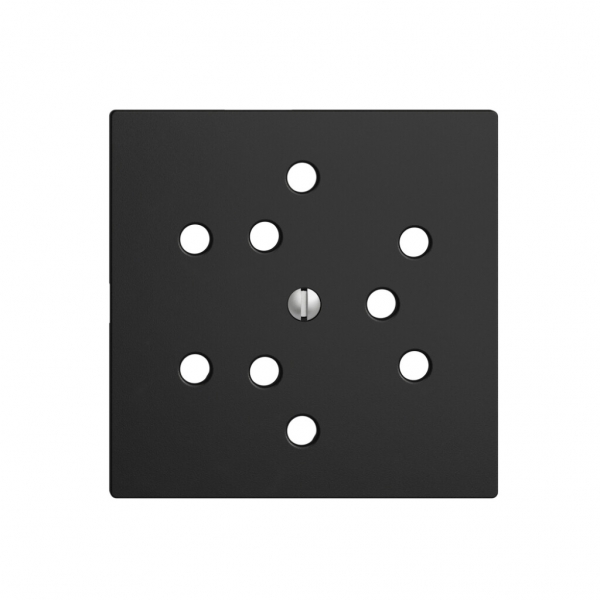 Placca frontale 3×T12 EDIZIOdue nero con shutter 