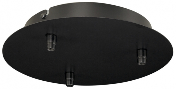 Rosone da soffitto SLV 3 uscite, Ø220×54mm con scarico di trazione nero 