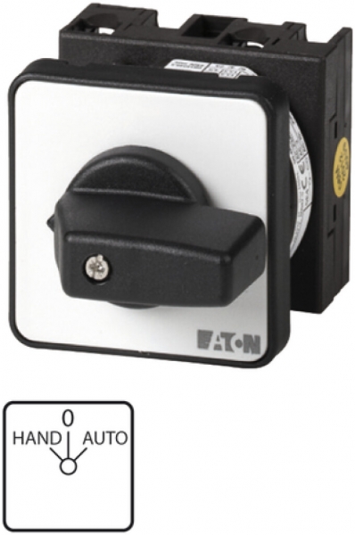 Interrutore rotativo INS Eaton T0-1-15431/E, 20A/690V 1L incassato "HAND-0-AUTO" 