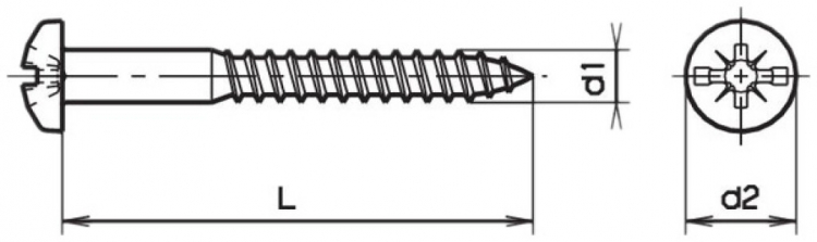 Vis à bois tête ronde spéciale 4×20mm zing. 