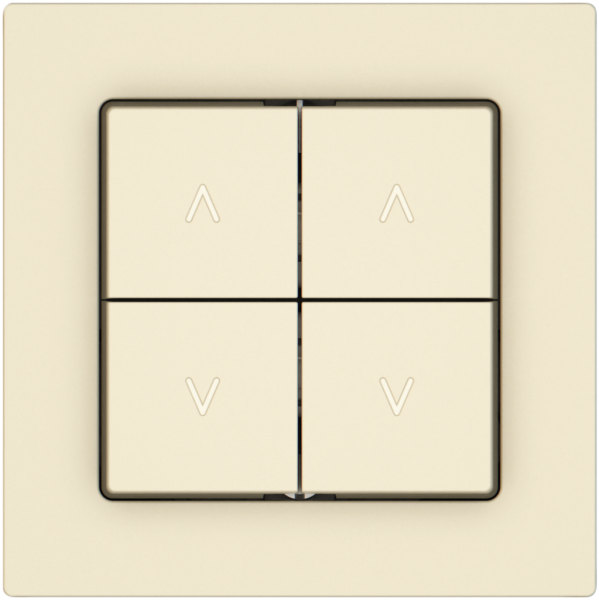 Interruttore p.tapparelle EDIZIO.liv SNAPFIX® 10A 250V 4 tasto 2 canali cr 