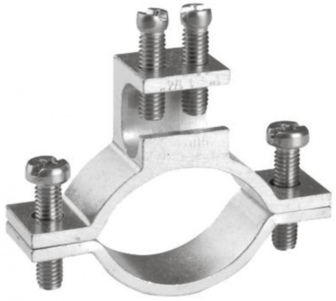 Brida di messa a terra AGRO 1…1 1/4" (33.5…41.9mm), 1×4…50mm²/Ø8mm 