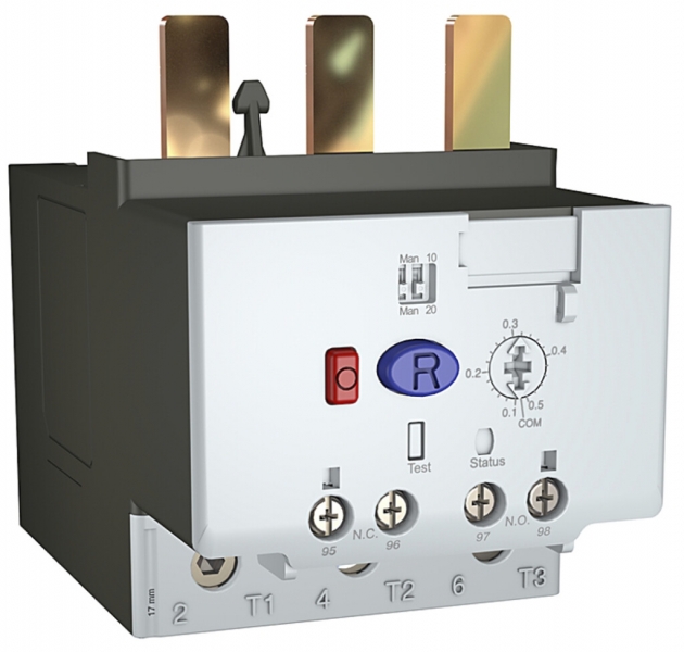 Relais thermique AB 193-1EFBB (0.2…1A), 3L, bouton reset/test 