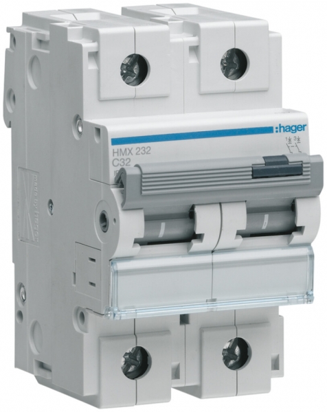 Disgiuntore Hager MCB 2P 400V tipo C 32A 3UM 