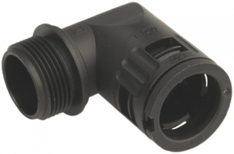 Raccordo angolare 90° M16 13×12 nero AGRO Flexa-Quick IP68 