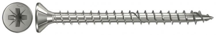 Vite per pannello truciolare a testa svasata Pozidriv 4×20mm acciaio zincato 