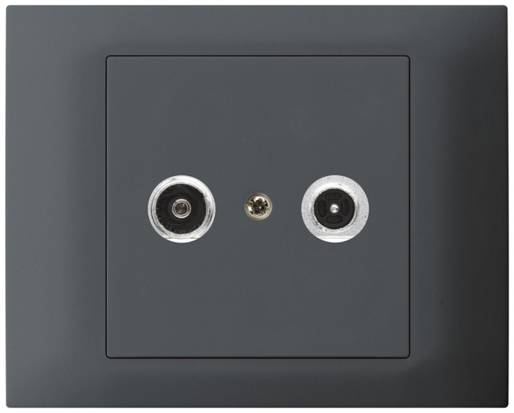 Prise antenne INC kallysto R-TV montage T, 23dB, 2GHz anthracite 