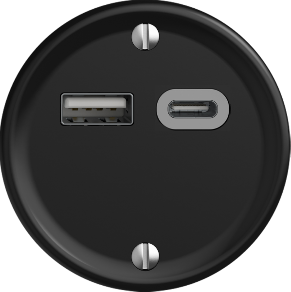 Presa di carica USB STANDARDdue SNAPFIX® 230V AC 18W 1×USB A 1×USB C ne 