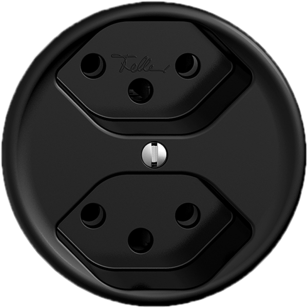 Prise ENC STANDARDdue 2×T13 noir 