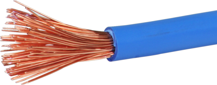 Filo fless.16mm² senza alogeno blu chiaro 