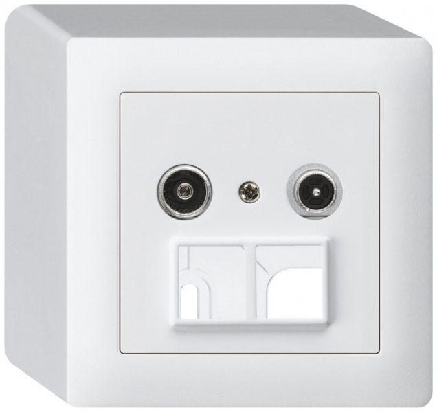 Prise multimédia AP kallysto R/TV 23dB 2GHz blanc 