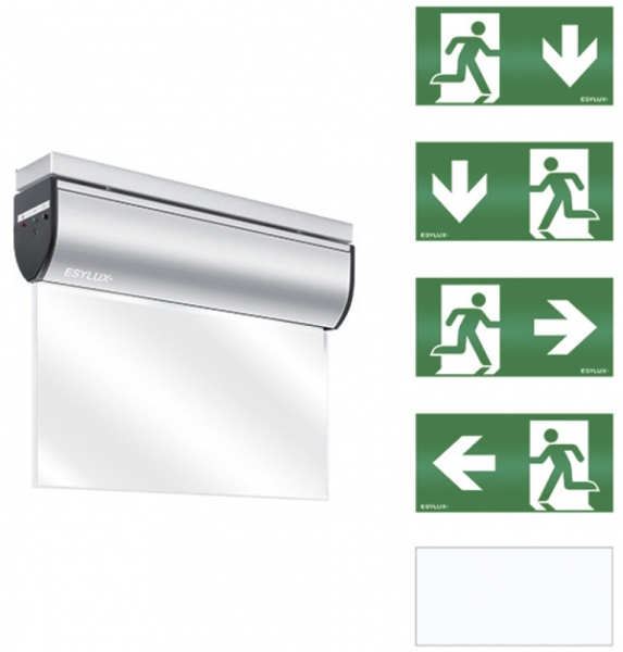 Luminaire de secours ESYLUX SLC EL LED IR 230V 3W IP40 3h al montage au plafond 