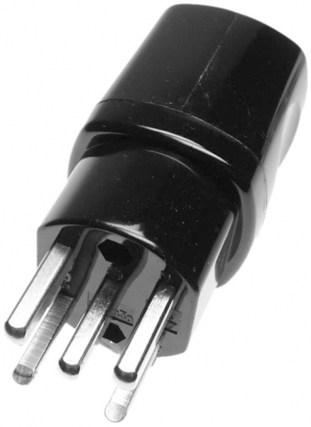 Stecker ELBRO T25 schwarz 16A 400V 