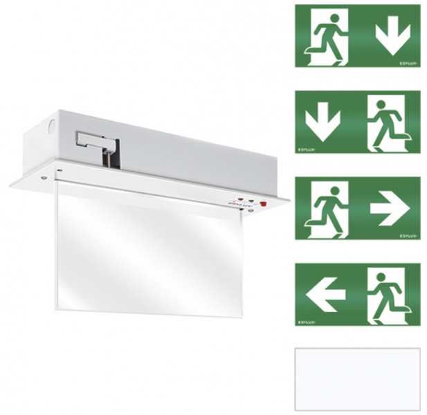 Luminaire de secours ESYLUX SLD EL LED IR 230V 3W IP40 3h bc dans le plafond 