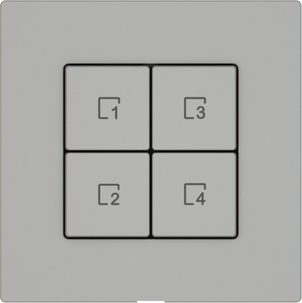 Poussoir scènes EDIZIO.liv Wiser SNAPFIX® 4 scènes 4 touches WLAN grc 