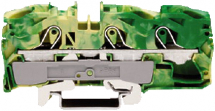 Morsetto di passaggio WAGO TOPJOB S 16mm² 3L verde/giallo ser.2016 