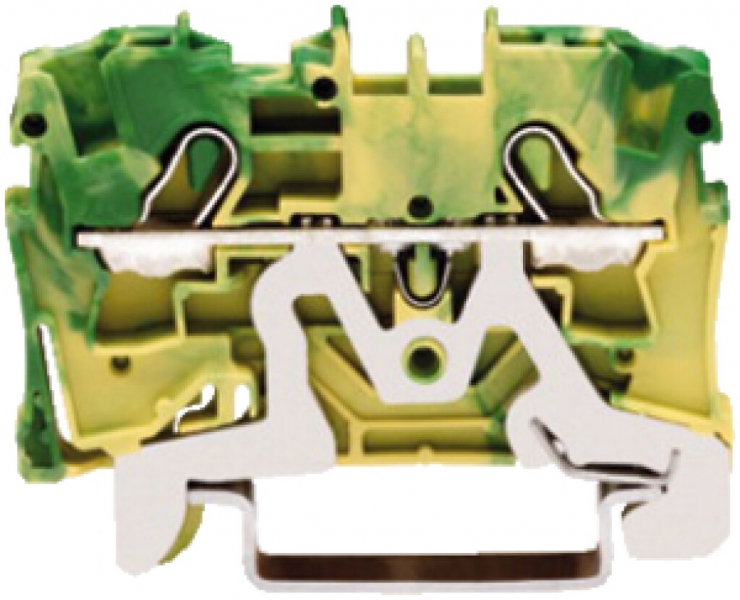 Morsetto di passaggio WAGO TOPJOB S 4mm² 2L verde/giallo ser.2004 