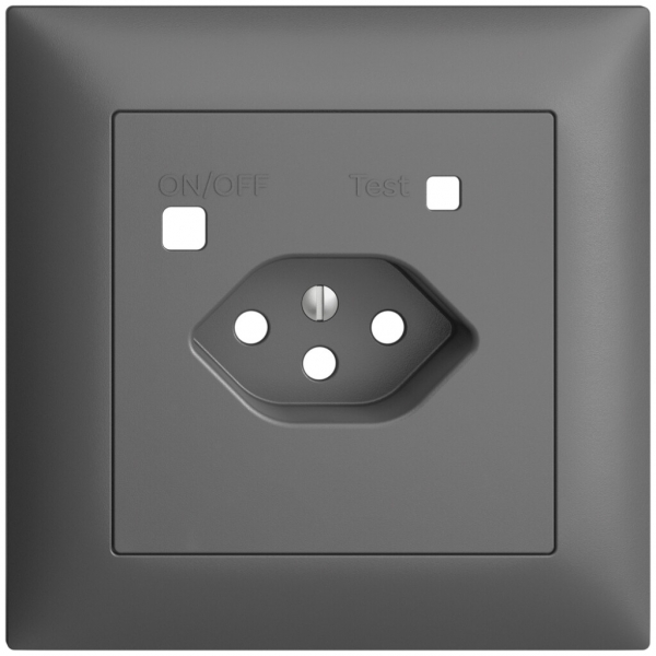 Kit frontale EDIZIOdue per presa FI FMI, T13, grigio scuro 